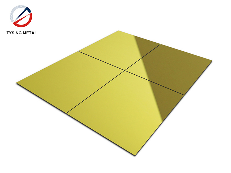 16GA Mirror Gold stainless steel sheet