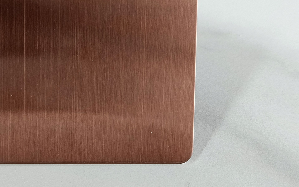 Brush Copper Finish Stainless Steel Sheet