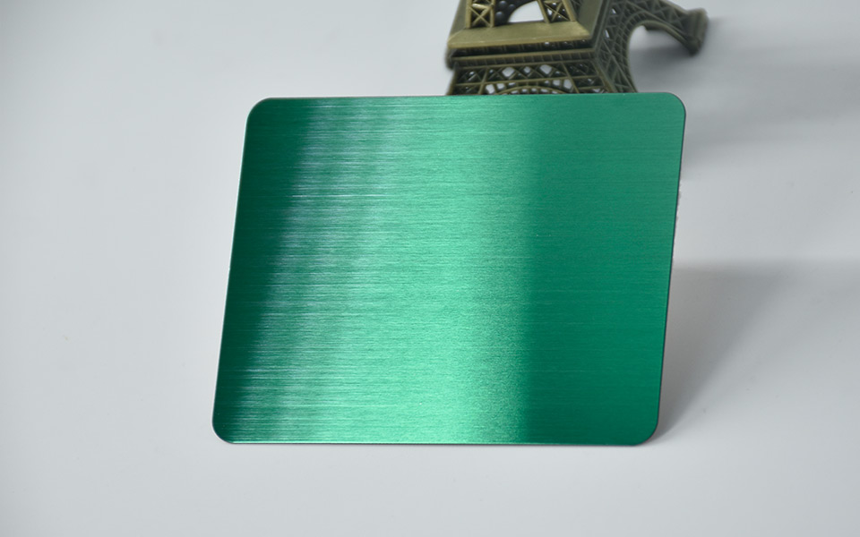 Green Brushed Stainless Steel Sheet